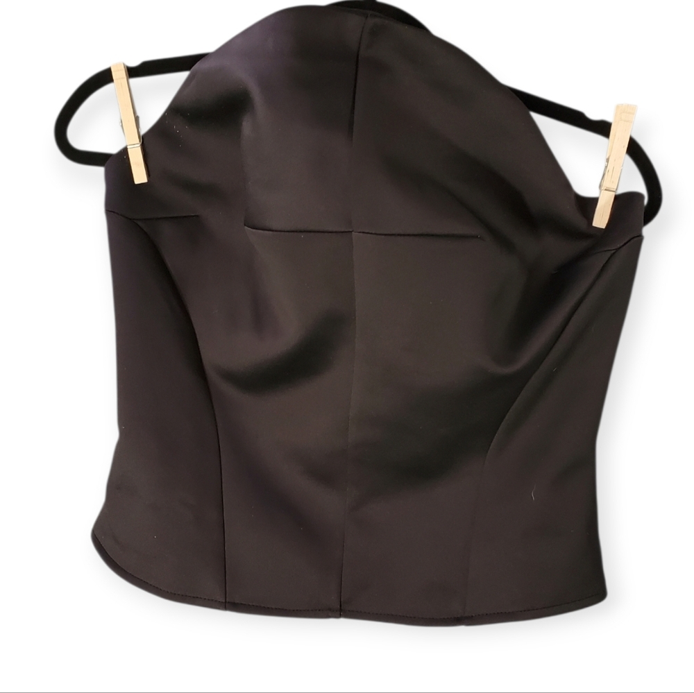 Asos Satin Black Women's Top Size 10